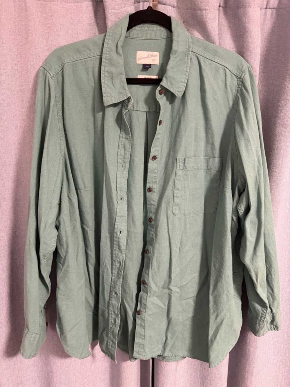 Universal threads Seafoam Green Casual Button-Up Shirt - XXL